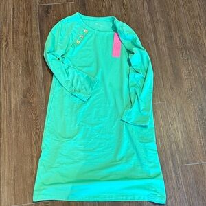 Lilly Pulitzer green dress with Gold Accents